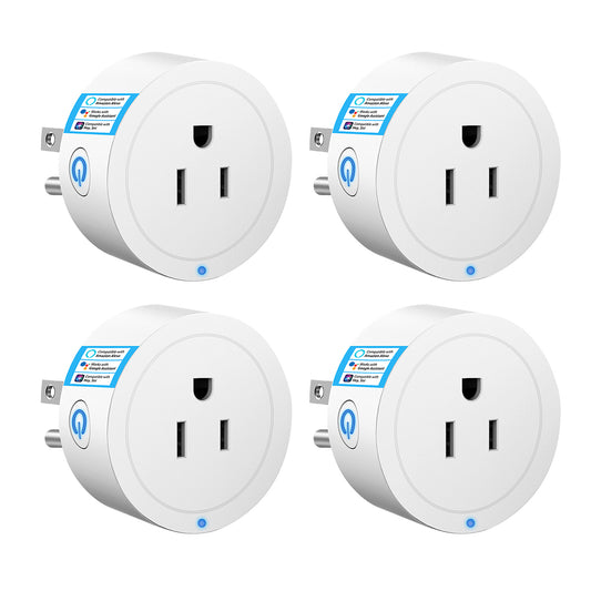 Vanance Smart Plug, WiFi Plugs 4Pack Compatible with Alexa & Google Assistant, Smart Outlet with Timer Schedule, WiFi Socket for Home, FCC Certified, 2.4G WiFi Only